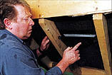 Bryan Rowbotham fitting a LapVent roof ventilation system